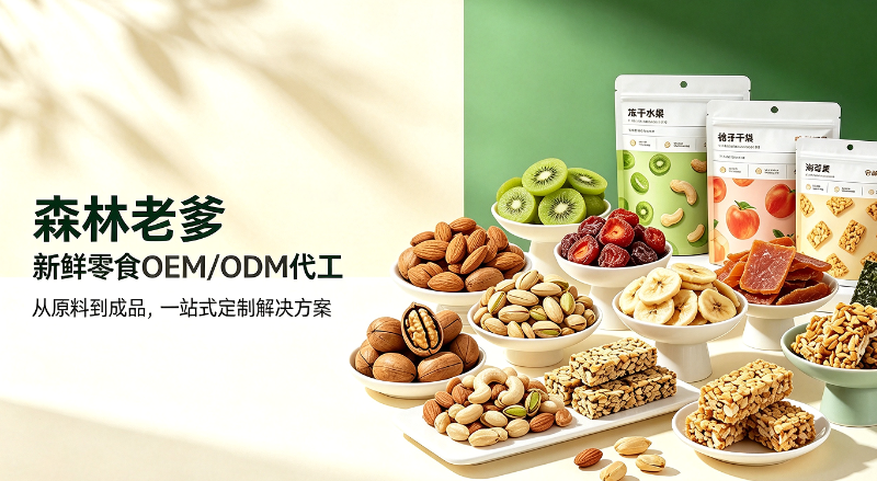 森林老爹新鲜零食代工厂坚果干果贴牌代工